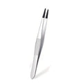 1/2/4Pcs Tweezers with Rubber Tips Tweezers Rubber PVC Silicone Coated Non Marring Flat Tip Bent Tip Tweezers Tipped Tweezers