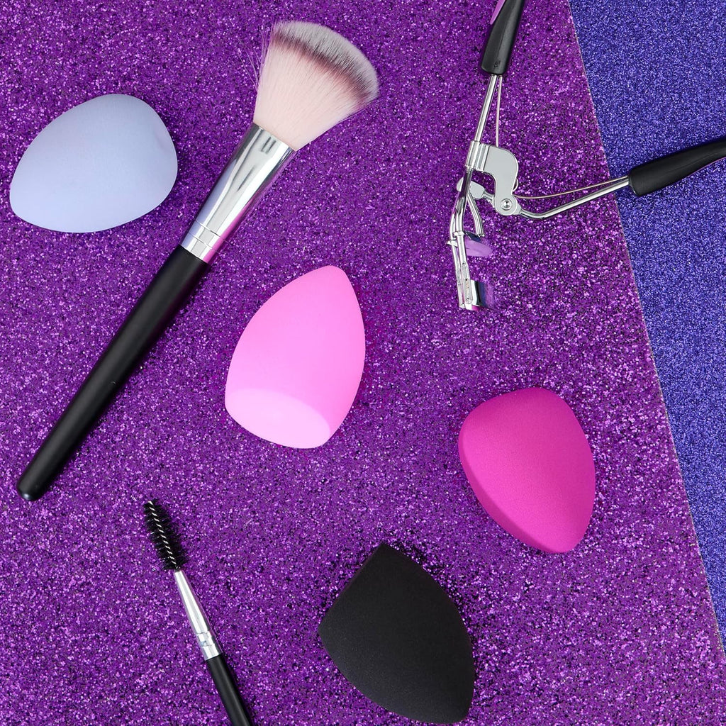 12Pc Beauty Sponge Value Pack - Assorted Cosmetic Makeup Blender Foundation Blush Concealer Eyeshadow Contour Highlighter Bright Applicator Tools Kit