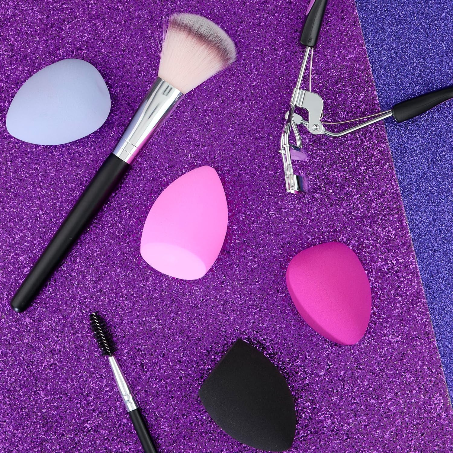 12Pc Beauty Sponge Value Pack - Assorted Cosmetic Makeup Blender Foundation Blush Concealer Eyeshadow Contour Highlighter Bright Applicator Tools Kit