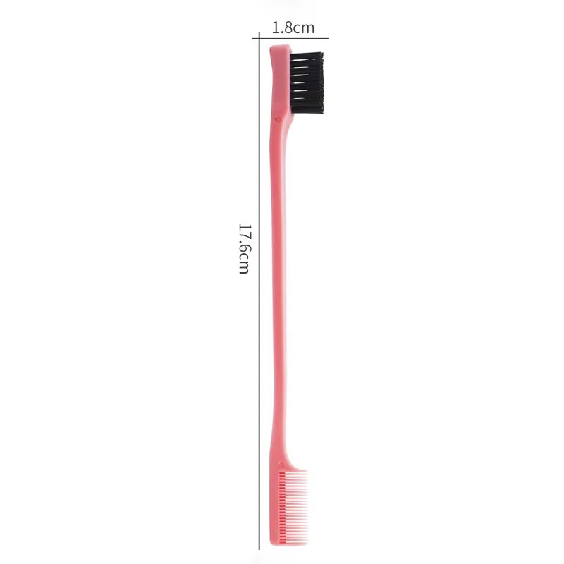 Hair Anti-Static Edge Brush Comb 2-In-1 Double-Sided Edge Control Brush Hair Styling Tool with Comb,Special for Real Hair Wigs