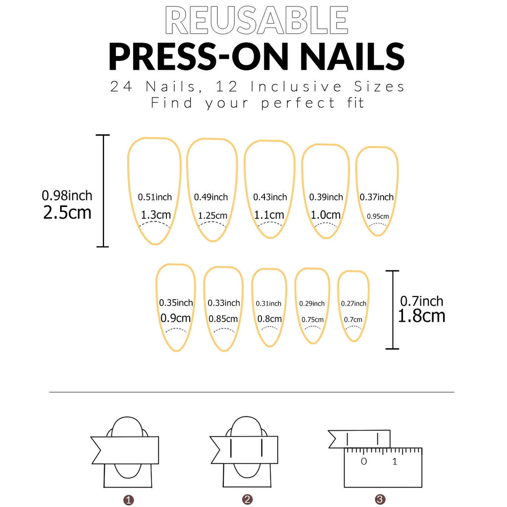Press On Nails "24PCS"