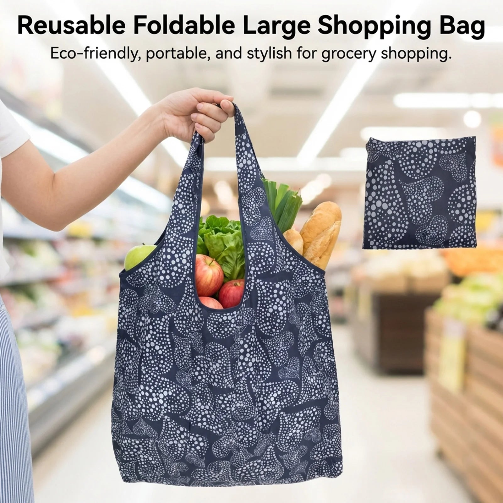 Foldable Reusable Tote Bag