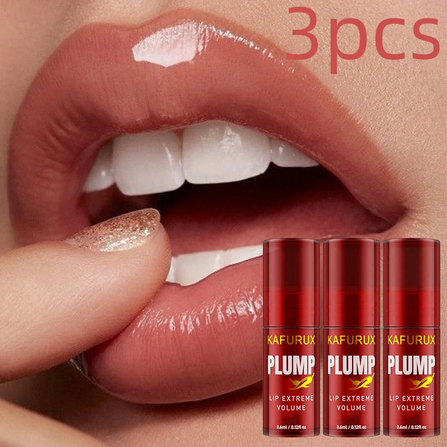 Lip Plump Moisturizing Lip Gloss Serum "3pcs"