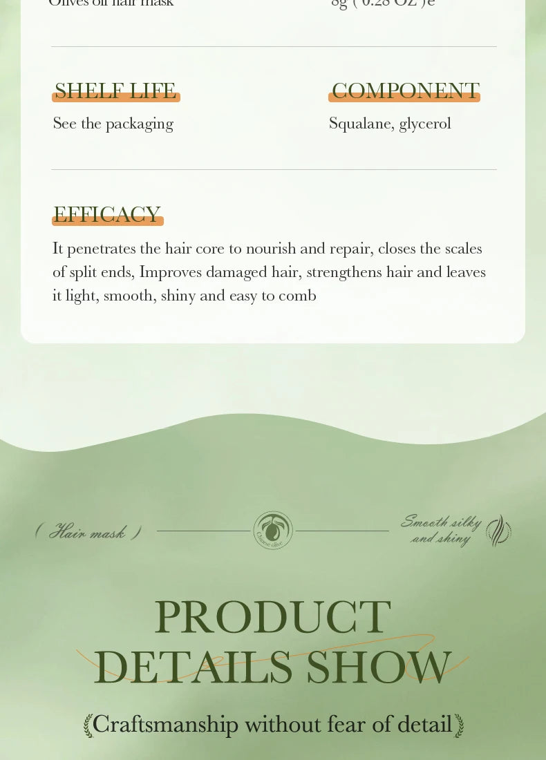 Olive Oil Collagen Hair Mask "1/2Bags"