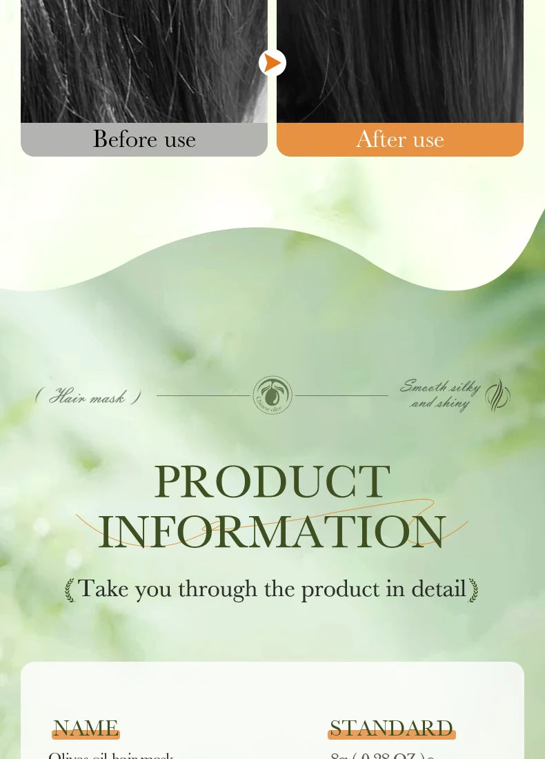 Olive Oil Collagen Hair Mask "1/2Bags"