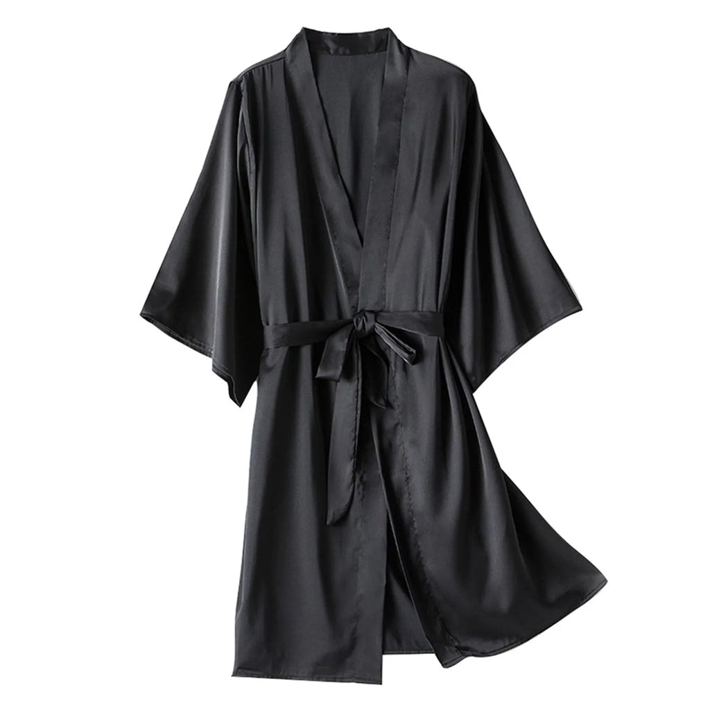 Women Satin Robe Set