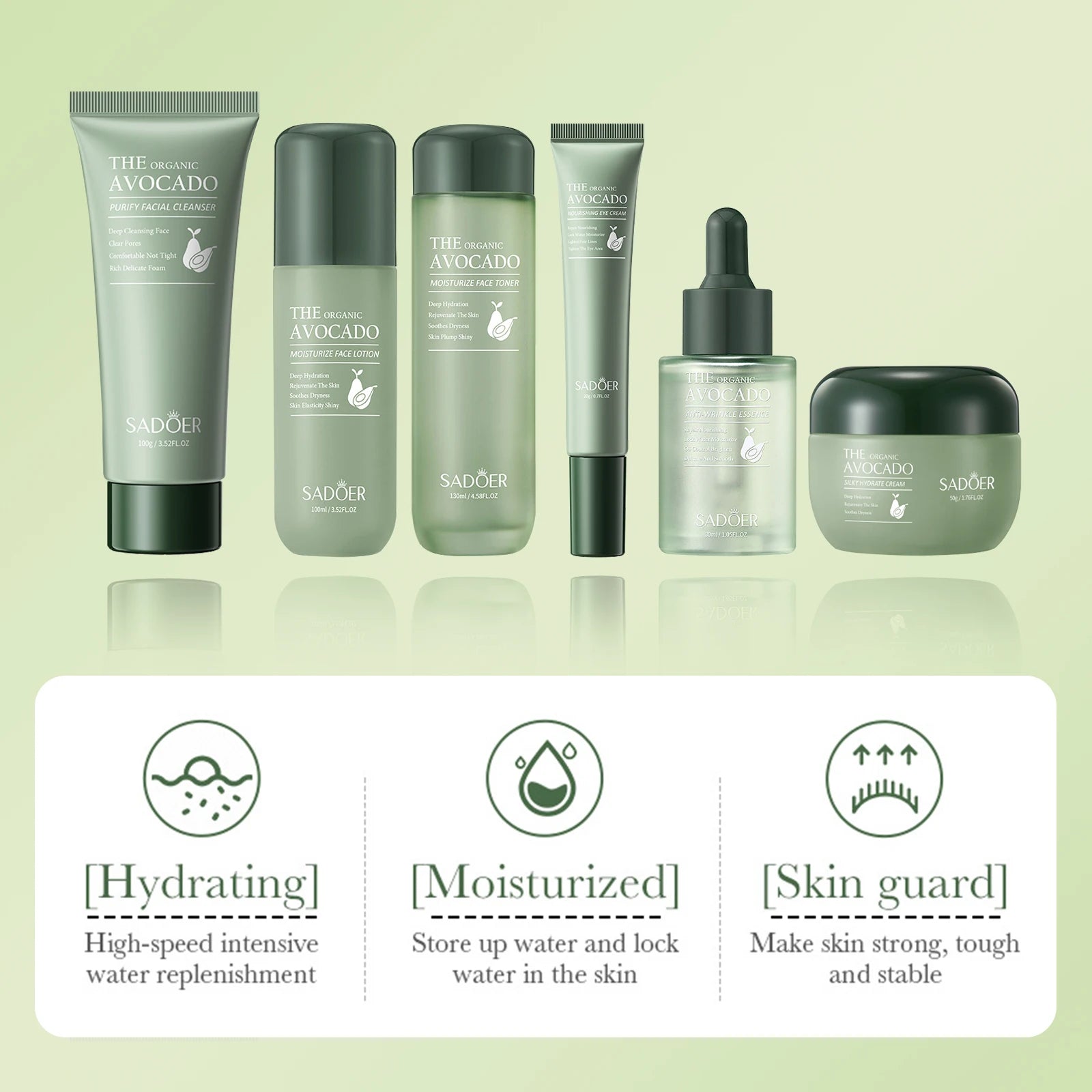 Avocado 6-In-1 Skin Care Set