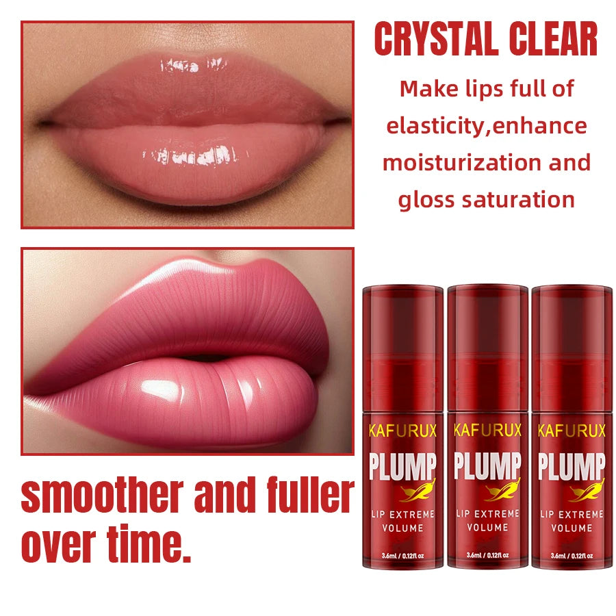 Lip Plump Moisturizing Lip Gloss Serum "3pcs"