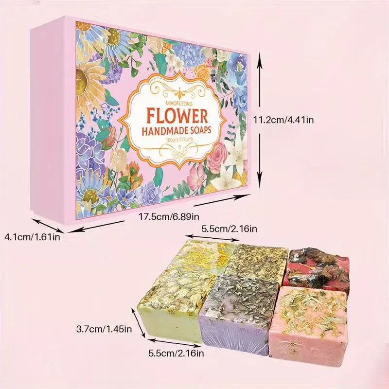 Creative Roses, Jasmine, Lavender Essential Oil, Soap "6pcs"