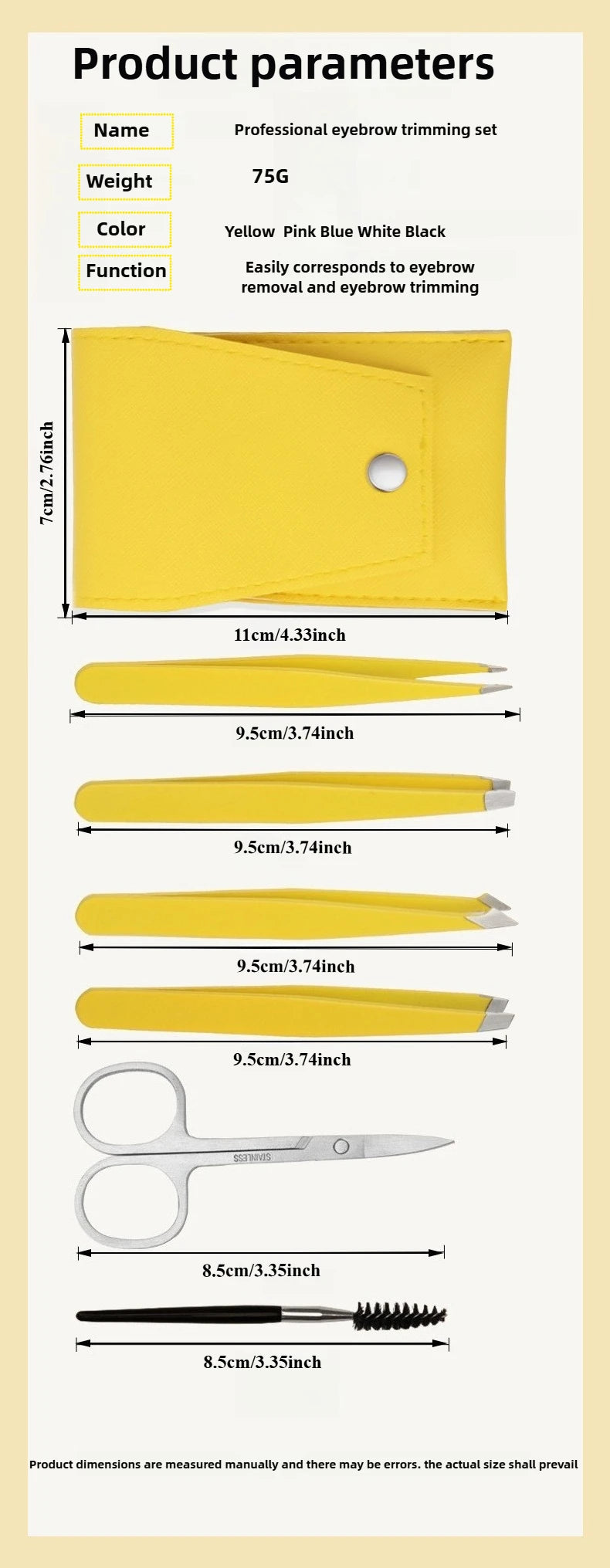 Stainless Steel Eyebrow Shaping Kit