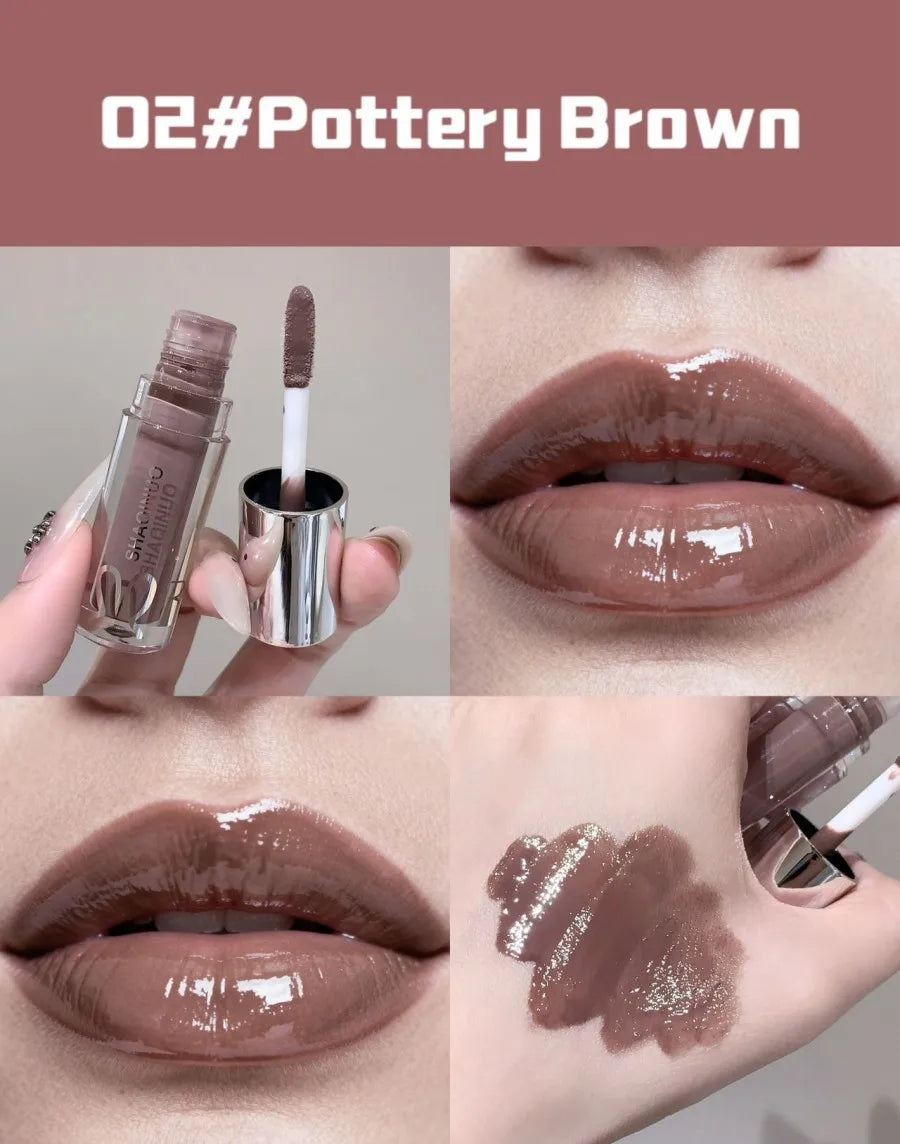 SHAQINUO  Black Silver Gray Lip Gloss