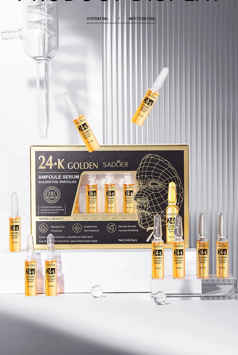 Vitamin C 24K Gold Hyaluronic Acid Serum "7pcs/Kit"