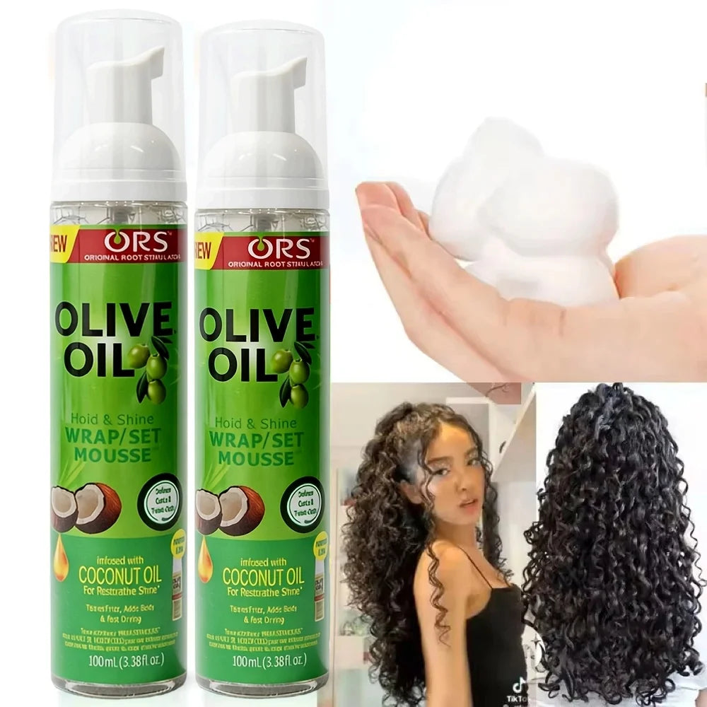 Olive Oil Hold & Shine Wrap/Set Mousse "100ML"