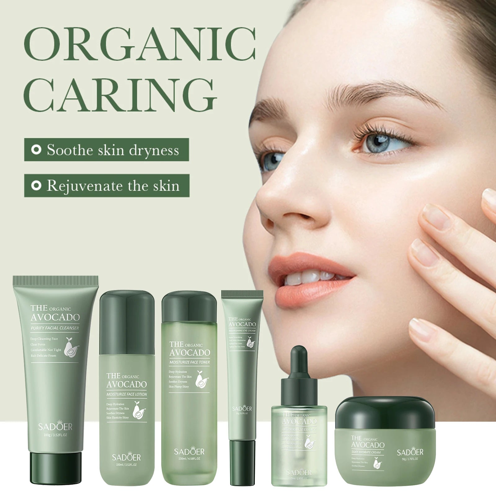 Avocado 6-In-1 Skin Care Set