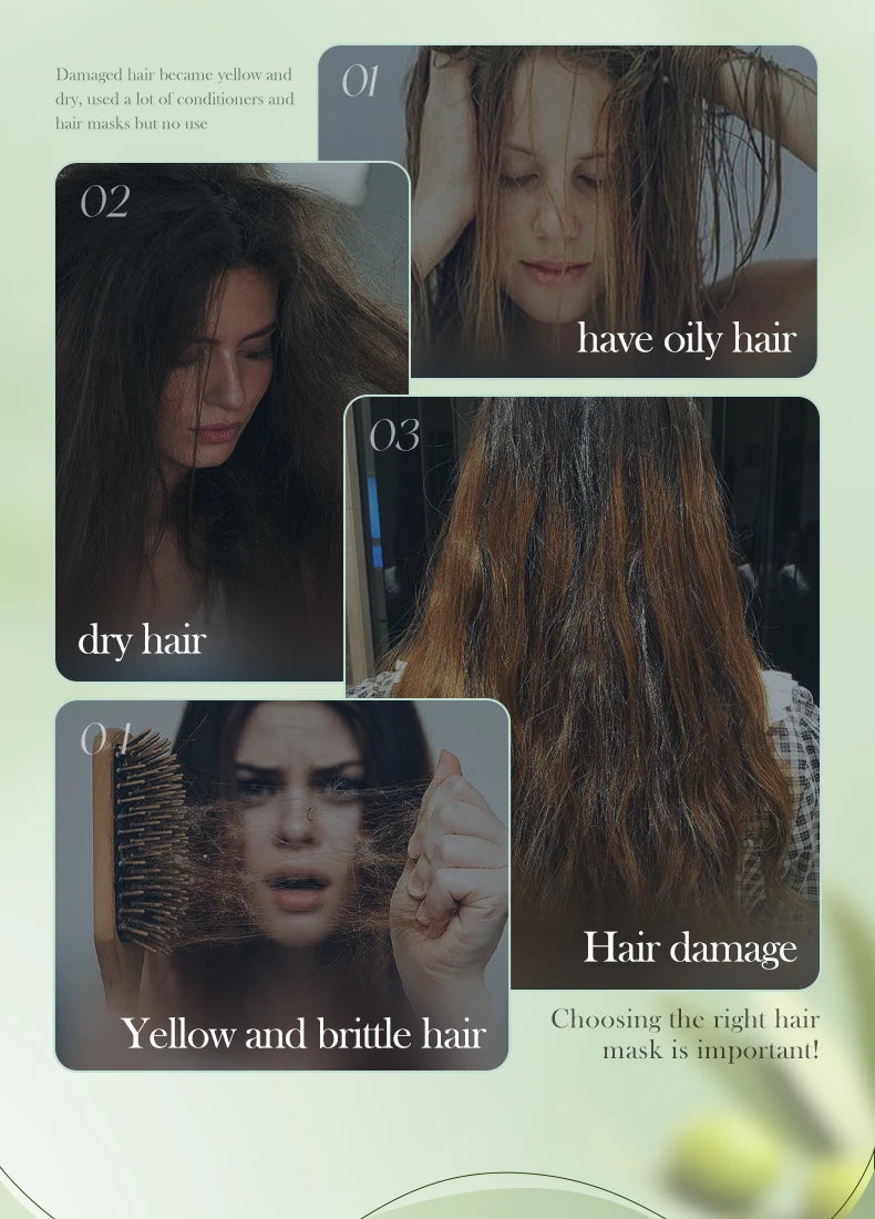 Olive Oil Collagen Hair Mask "1/2Bags"