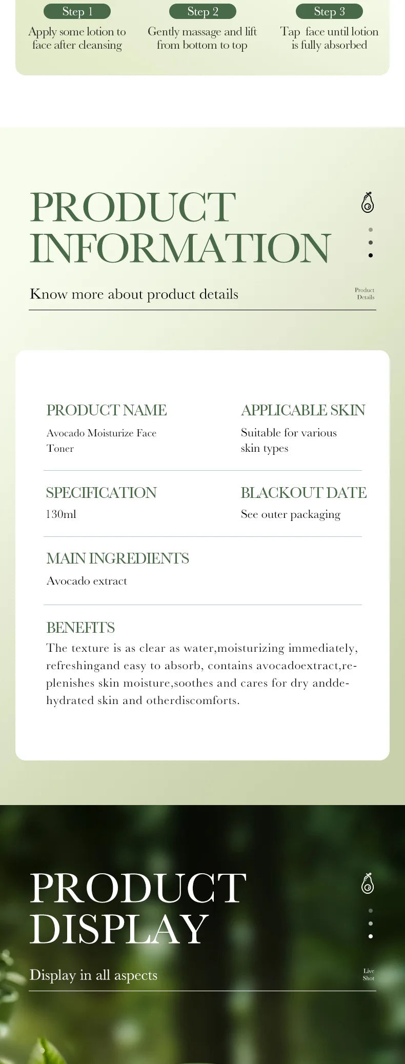 Avocado 6-In-1 Skin Care Set