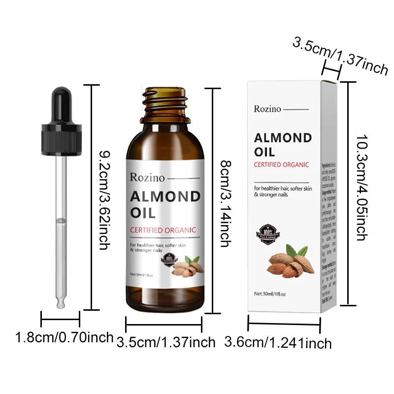 Natural Organic Almond Oil "30ml"