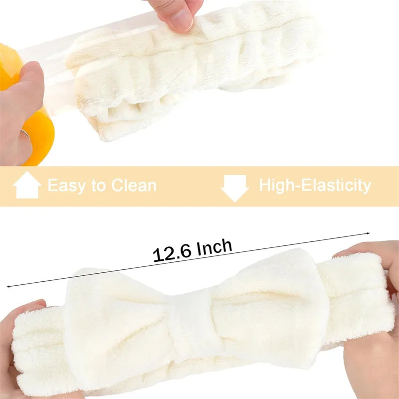 Skincare Headband & Wristband Set 3pcs