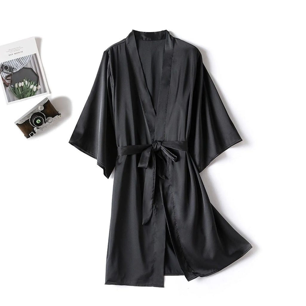 Women Satin Robe Set