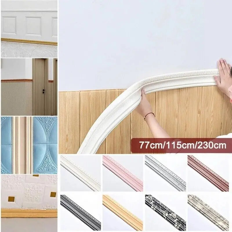 2.3m 3D Pattern Wall Trim
