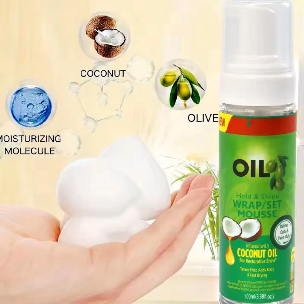 Olive Oil Hold & Shine Wrap/Set Mousse "100ML"