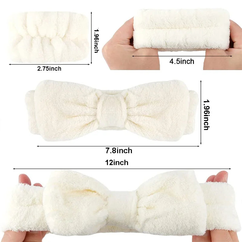 Skincare Headband & Wristband Set 3pcs