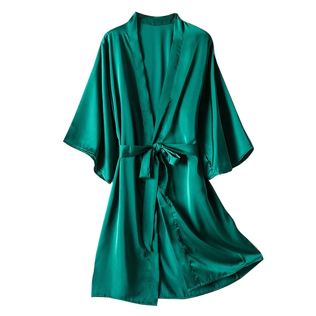 Women Satin Robe Set