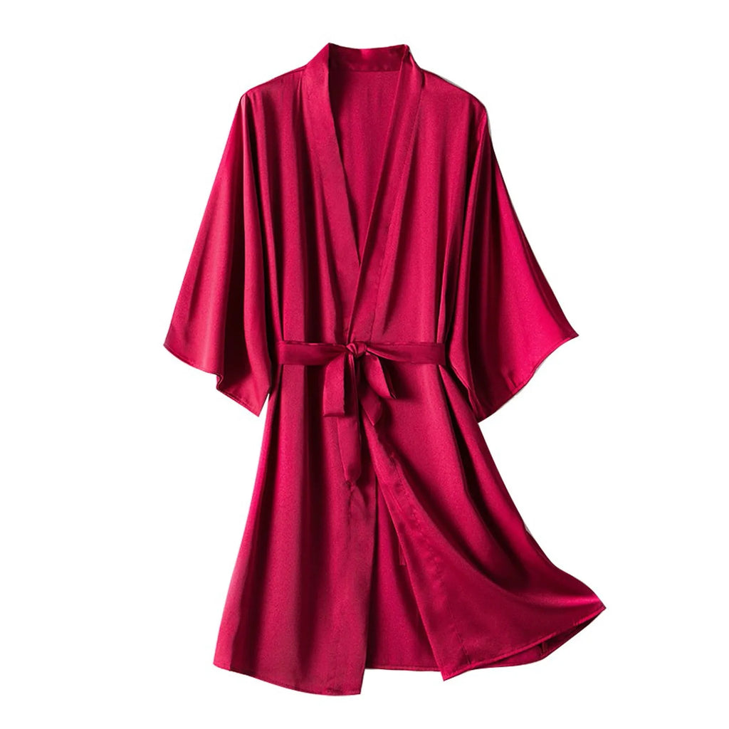 Women Satin Robe Set