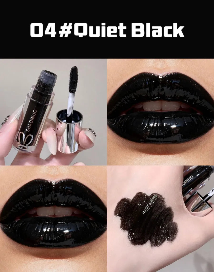 SHAQINUO  Black Silver Gray Lip Gloss