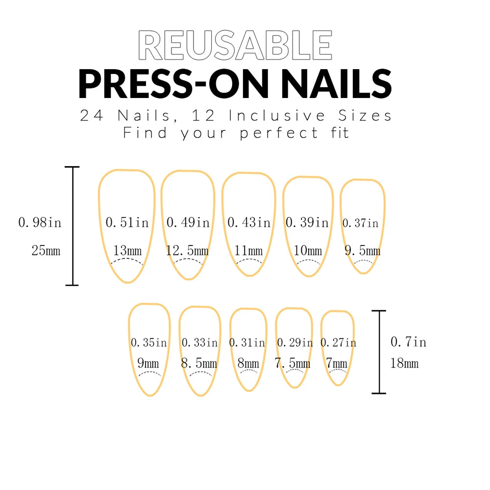 Press On Nails "24PCS"