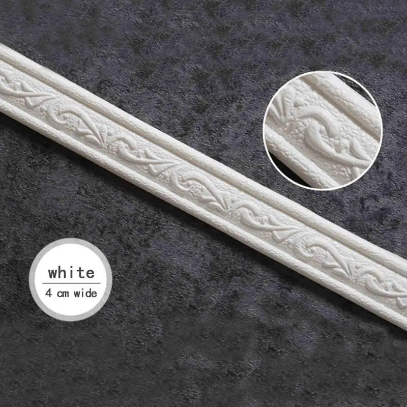 2.3m/Roll 3D Self-Adhesive Vinyl Wall Trim