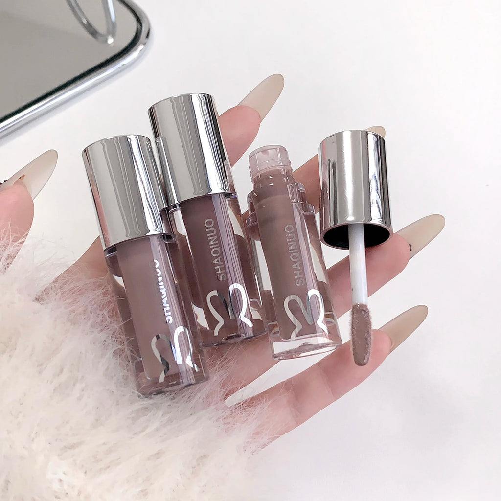 SHAQINUO  Black Silver Gray Lip Gloss
