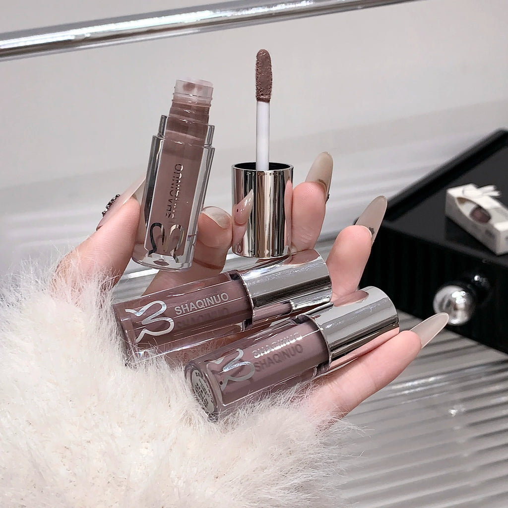 SHAQINUO  Black Silver Gray Lip Gloss