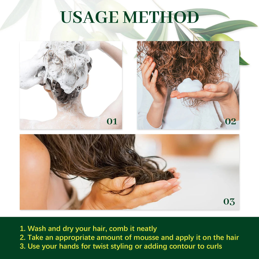 Olive Oil Hair Styling Mousse