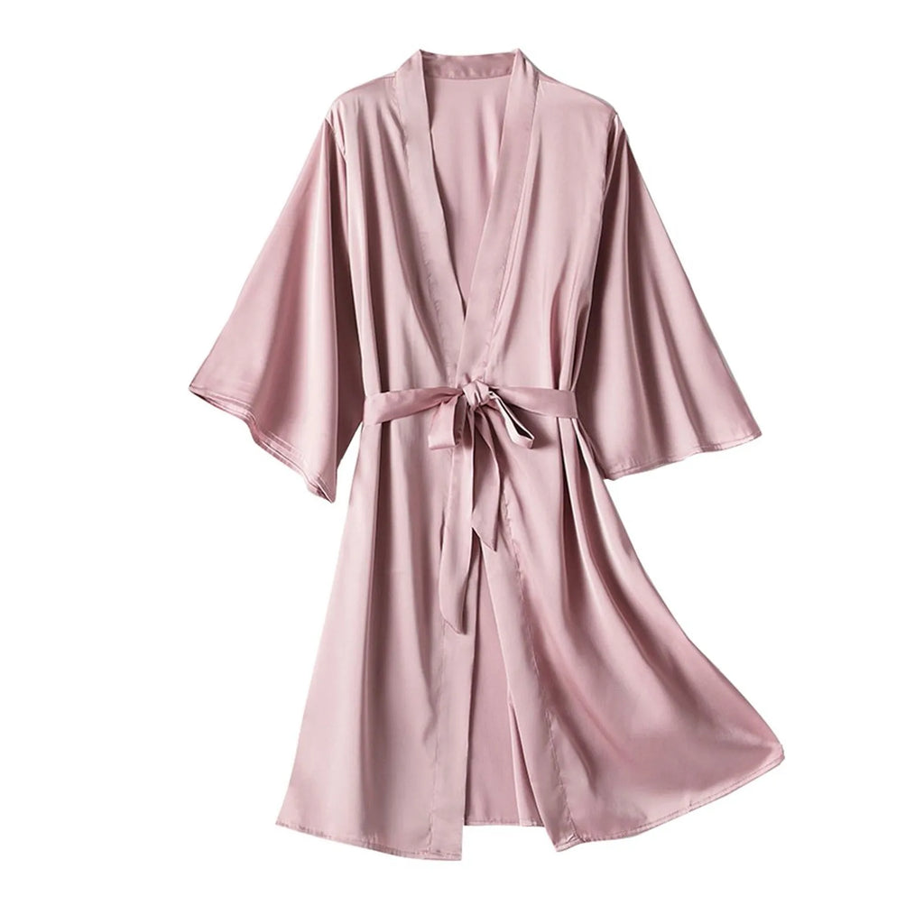 Women Satin Robe Set