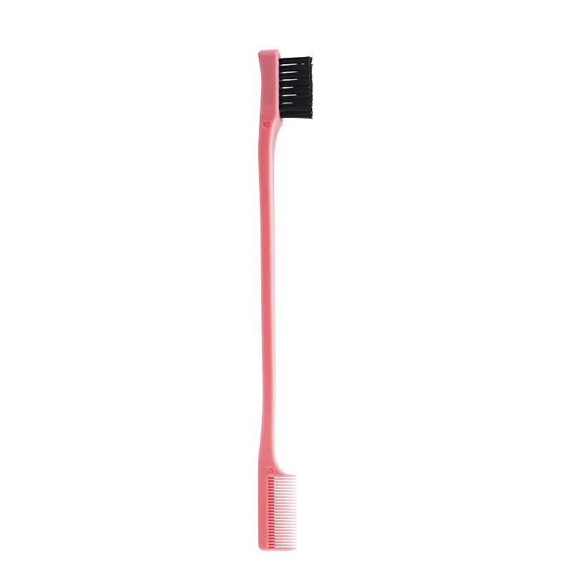 Hair Anti-Static Edge Brush Comb 2-In-1 Double-Sided Edge Control Brush Hair Styling Tool with Comb,Special for Real Hair Wigs